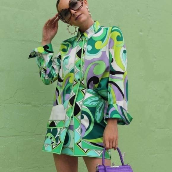 ZARA Green Mod 60’s inspired skirt NWT XS ST Patrick’s Day SALE 🍀 💚 - Picture 2 of 10